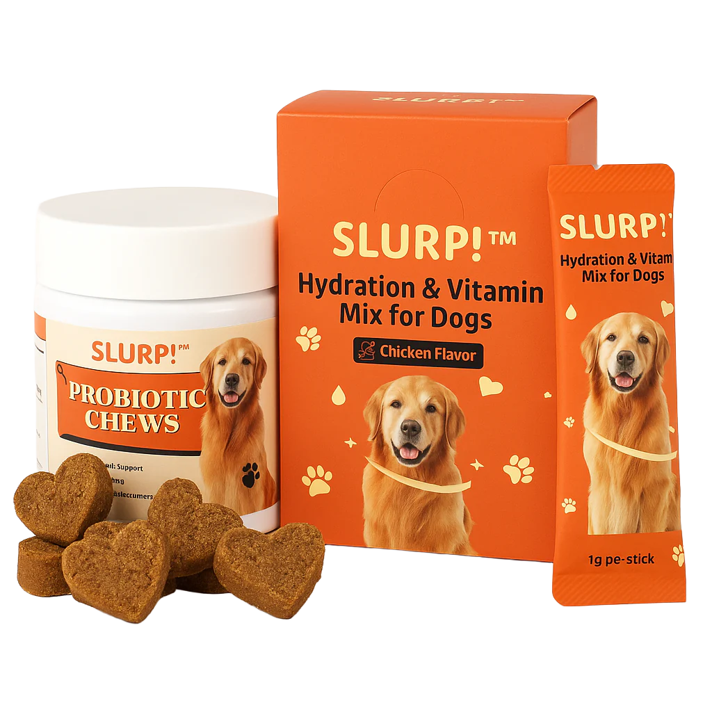 Slurp!® Combi Deal – Hydratatiesticks & Probiotica Chews voor Honden