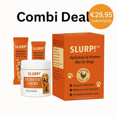 Slurp!® Combi Deal – Hydration Sticks &amp; Probiotic Chews for Dogs